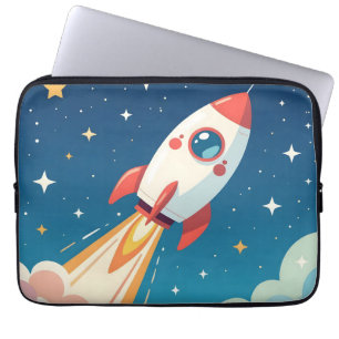 Capa Para Notebook Foguete espacial fofo decolando