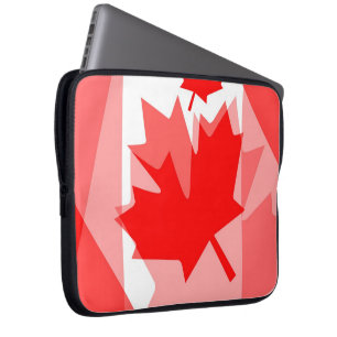 Capa Para Notebook Folha de Bordo Vermelho Canadense Estilo Camadas C