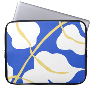 Capa Para Notebook Folha de impressão de Verão azul