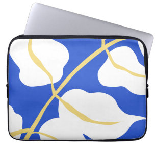 Capa Para Notebook Folha de impressão de Verão azul