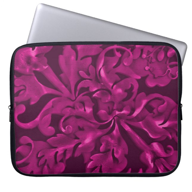 Capa Para Notebook Folhagem fabulosa Magenta (Frente)