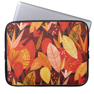 Capa Para Notebook Folhagem Tropical: Folhagem Geométrica Colorida.