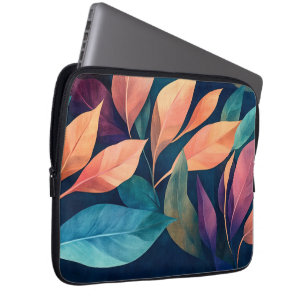 Capa Para Notebook Folhas Abstratas Coloridas