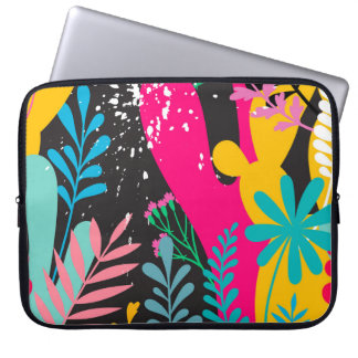 Capa Para Notebook Folhas de abstrato: Padrão Elegante e sem costura