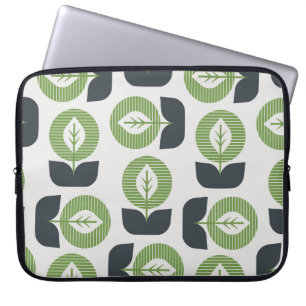 Capa Para Notebook Folhas de Abstrato retrô: Estilo de Vintagem sem c