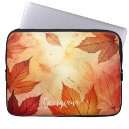 Capa Para Notebook Folhas de Aquarela Automática Quentes