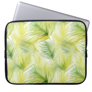 Capa Para Notebook Folhas de Aquarela Tropicais