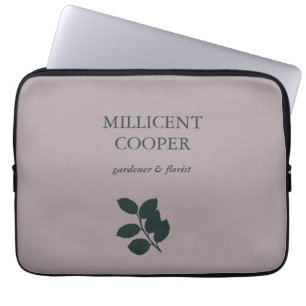 Capa Para Notebook Folhas de cinza escura, roxo