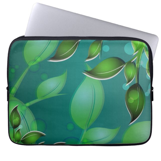 Capa Para Notebook Folhas de jardim frescas (Frente)