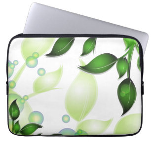 Capa Para Notebook Folhas de jardim frescas em branco