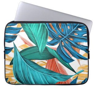 Capa Para Notebook Folhas de palma exóticas tropicais