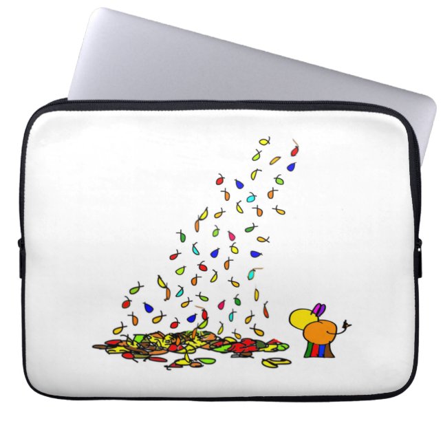 Capa Para Notebook folhas de queda (Frente)