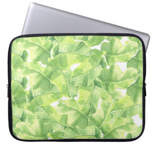 Capa Para Notebook Folhas Exóticas: Aquarela Sem Costura