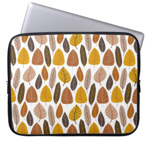 Capa Para Notebook Folhas Naturais: Padrão Neutro Sem Costura.