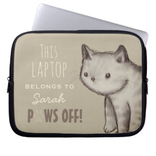 Capa Para Notebook Folhas Personalizadas de Ilustração de Gato de Cut