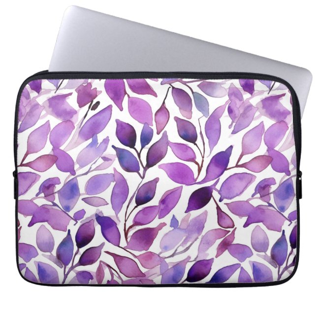 Capa Para Notebook Folhas Roxas (Frente)
