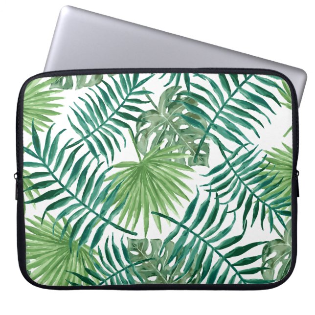 Capa Para Notebook Folhas Tropicais (Frente)