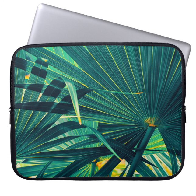Capa Para Notebook Folhas tropicais de palmeira (Frente)