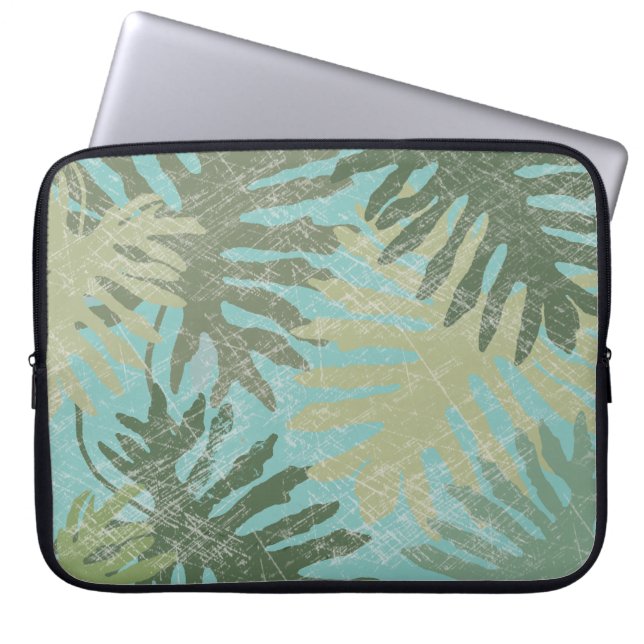 Capa Para Notebook Folhas tropicais desbotadas (Frente)