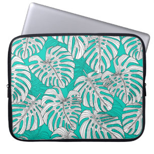 Capa Para Notebook Folhas tropicais, folhas da selva sem costura fl