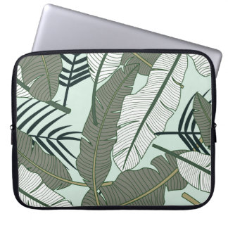 Capa Para Notebook Folhas Tropicais: Padrão Natural Invisível.