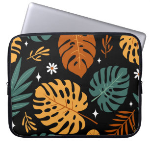 Capa Para Notebook Folhas Tropicais: Vintage Escuro Sem Olhos.