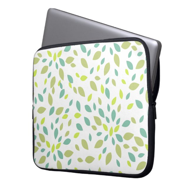 Capa Para Notebook Folhas (Verdes) (Frente Esquerda)