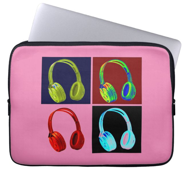 Capa Para Notebook Fones de ouvido Pop de arte (Frente)