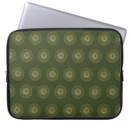 Capa Para Notebook Forest | Golden Zinnia Flower Medallions