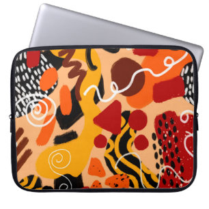 Capa Para Notebook Forma Geométrica de Desenho de Mão abstrato