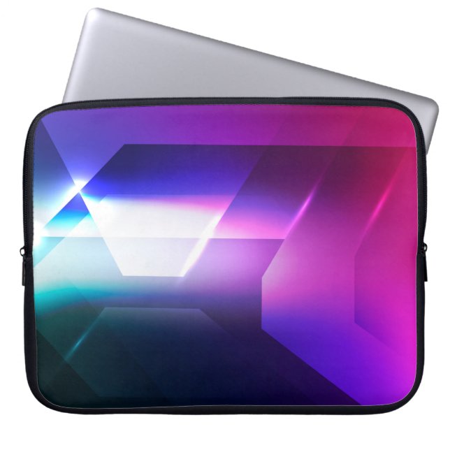 Capa Para Notebook forma hexagonal, fundo abstrato, arte, (Frente)