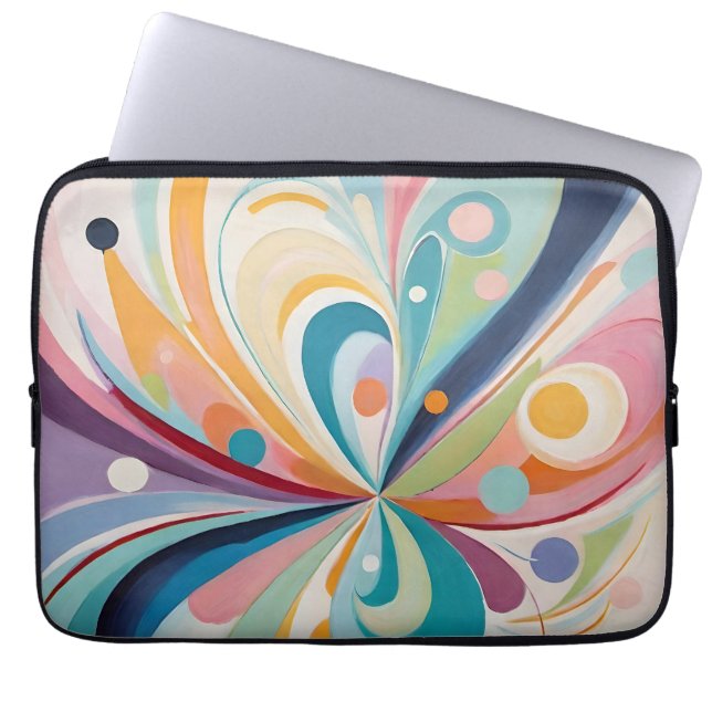 Capa Para Notebook Formas abstratas onduladas (Frente)