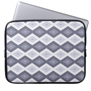 Capa Para Notebook Formas de diamante de cinza azul