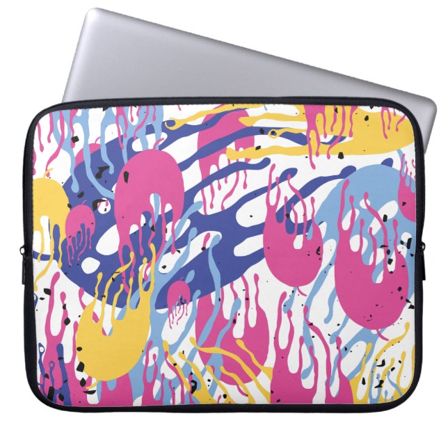 Capa Para Notebook formas de onda abstrato. (Frente)