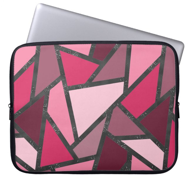 Capa Para Notebook Formas de vidro cor-de-rosa (Frente)
