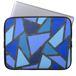 Capa Para Notebook Formas de vidro corado a azul