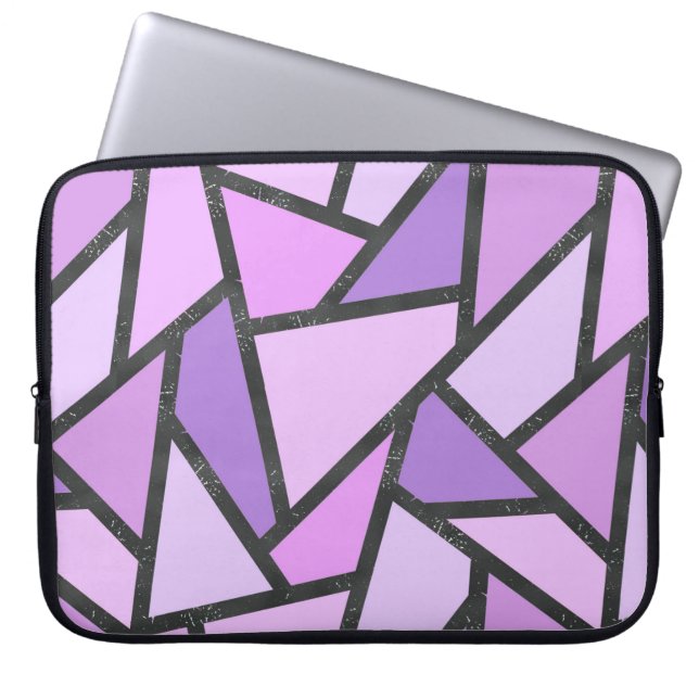 Capa Para Notebook Formas de vidro lilás manchado (Frente)