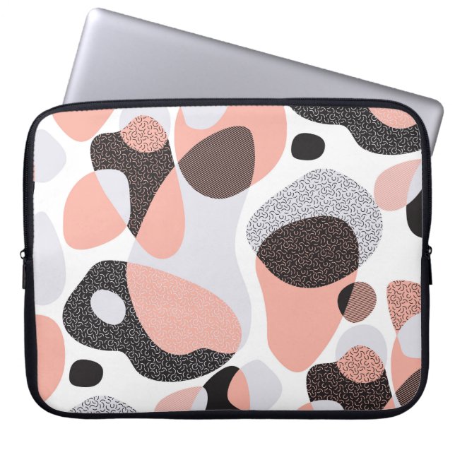 Capa Para Notebook Formas naturais: Textura geométrica sem costura. (Frente)