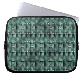 Capa Para Notebook Formas retangulares em verde escuro e colado