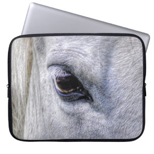 Capa Para Notebook Foto de amante animal do Cavalo Mare Branco