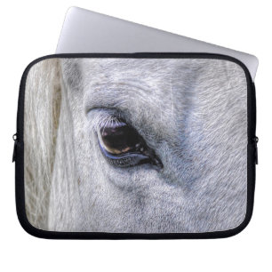Capa Para Notebook Foto de amante animal do Cavalo Mare Branco