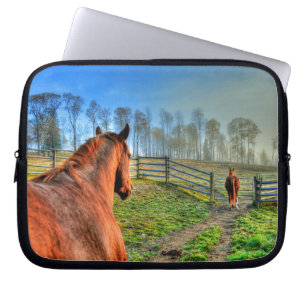 Capa Para Notebook Foto de Cavalo Equino Ranch