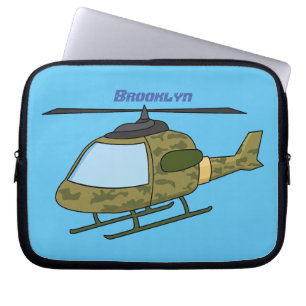 Capa Para Notebook Foto de helicóptero de camoflagem do exército