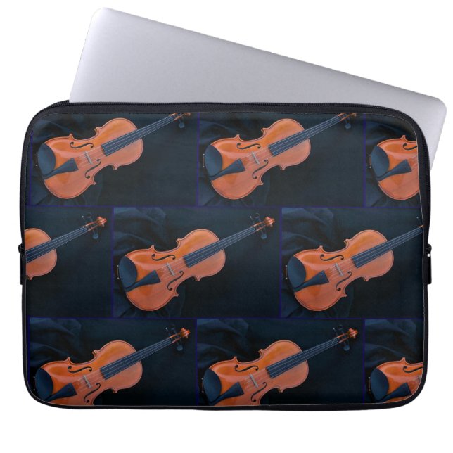Capa Para Notebook Foto em Closeup de Violino (Frente)