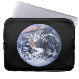 Capa Para Notebook Foto Espacial da Terra em Mármore Azul Vintage em 