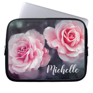 Capa Para Notebook Foto Floral de Rosas Rosa Personalizadas