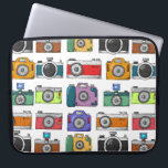 Capa Para Notebook Foto ilustrada de padrão ilustrada colorida das câ<br><div class="desc">Bolsa de laptop colorida e engraçada com o padrão da câmera retrô.</div>