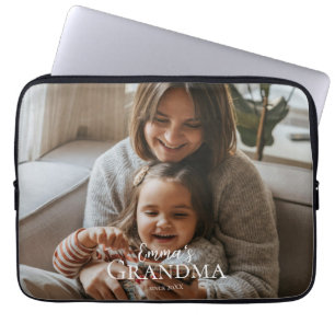 Capa Para Notebook Foto Personalizada & Texto Personalizado Avó Desde