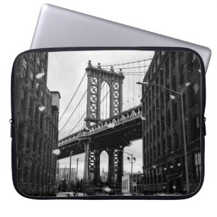 CAPA PARA NOTEBOOK FOTOGRAFIA GRAYSCALE DA BRIDGE BROOKLYN