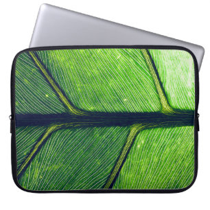 Capa Para Notebook Fotografia macro de folha verde